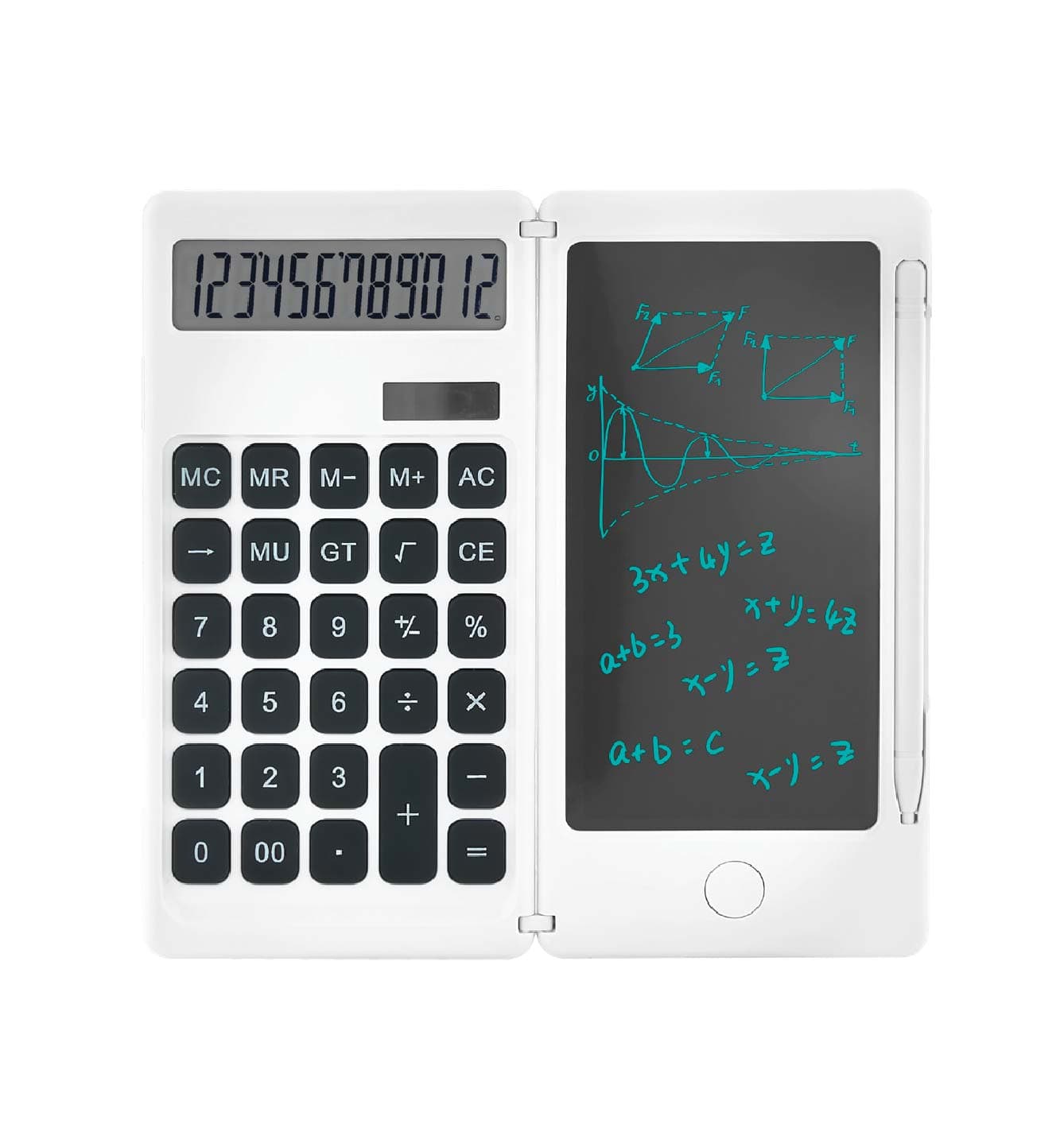 Promosyon 12 Haneli Hesap Makinesi HM-140 | Yazılabilir LCD Ekranlı Notlu Hesap Makinesi