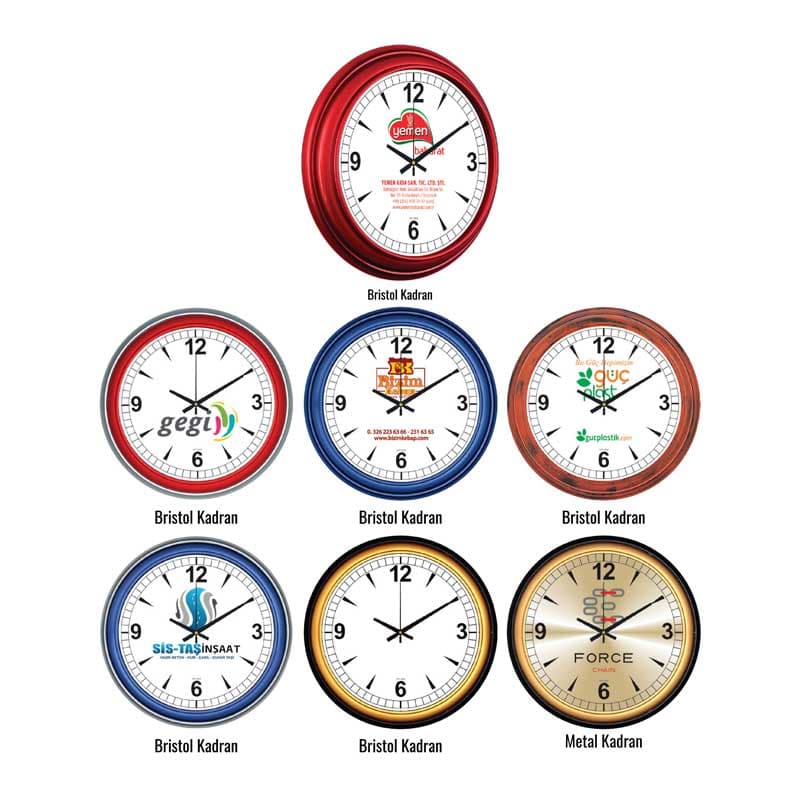 Promosyon Duvar Saati DS-420 (42 cm) | Orta-Büyük Boy Plastik Kasa Logo Baskılı Saat