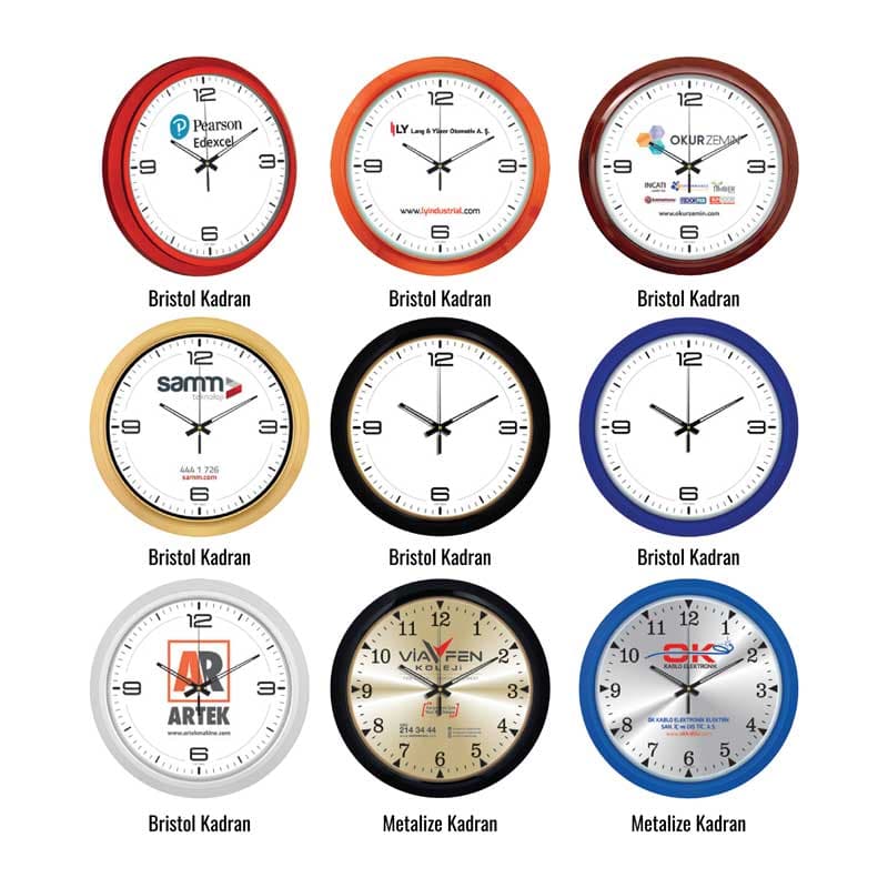 Promosyon Duvar Saati DS-440 (35 cm) | Klasik Tasarım Plastik Kasa Logo Baskılı Saat