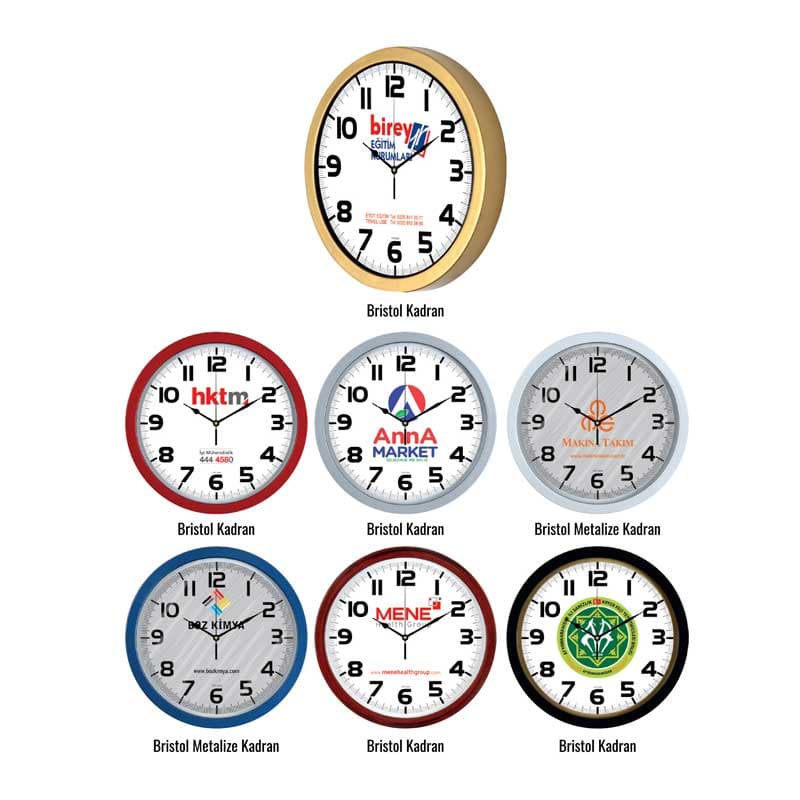 Promosyon Duvar Saati DS-480 (30 cm) | Ekonomik Plastik Kasa Logo Baskılı Saat