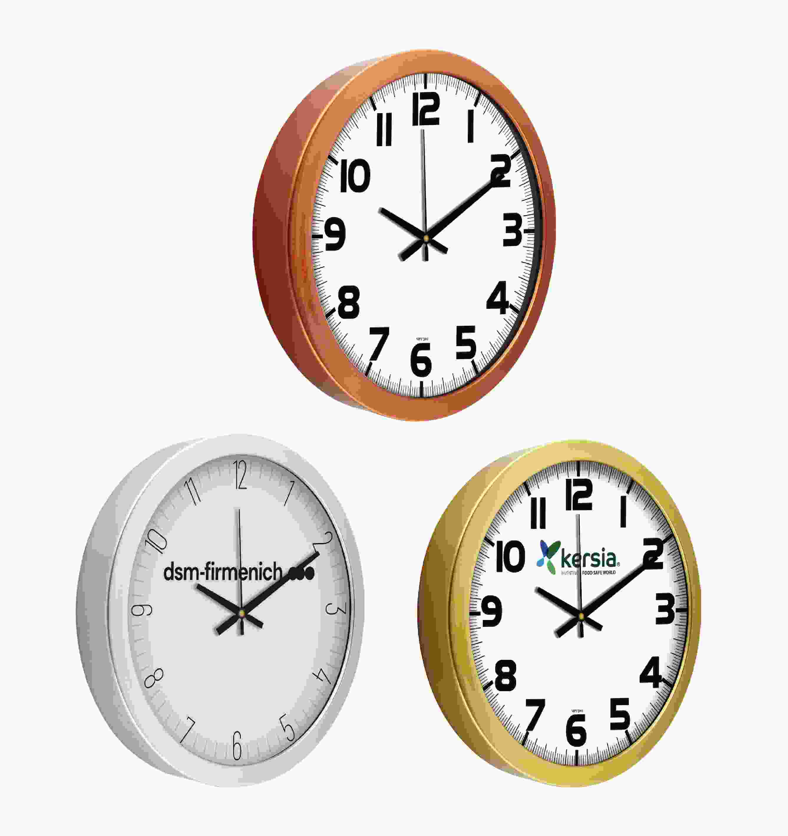 Promosyon Duvar Saati DS-500 (35 cm) | Metalize Plastik Kasa Logo Baskılı Saat