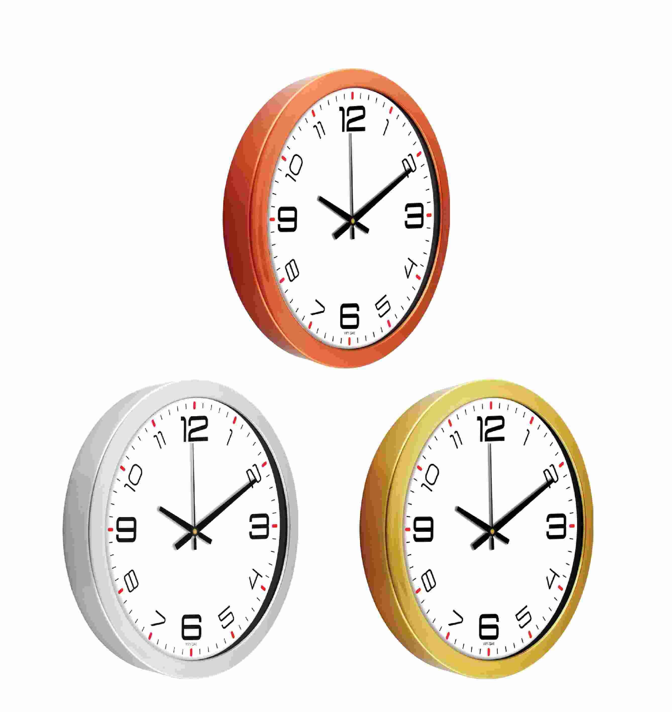 Promosyon Duvar Saati DS-510 (30 cm) | Metalize Plastik Kasa Logo Baskılı Saat