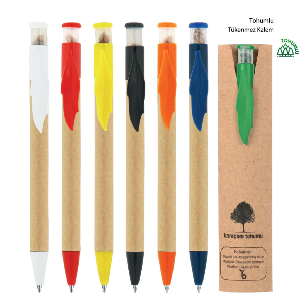 Promosyon Geri Dönüşümlü Tohumlu Tükenmez Kalem GDK-120