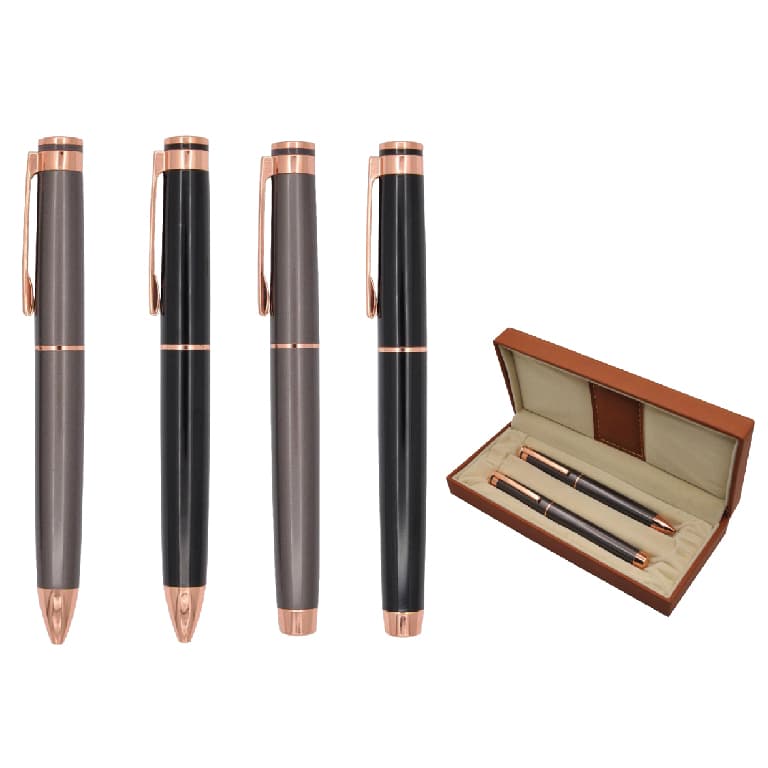 Promosyon Kalem Seti KS-140 | Lüks Metal Tükenmez & Roller Kalem Seti