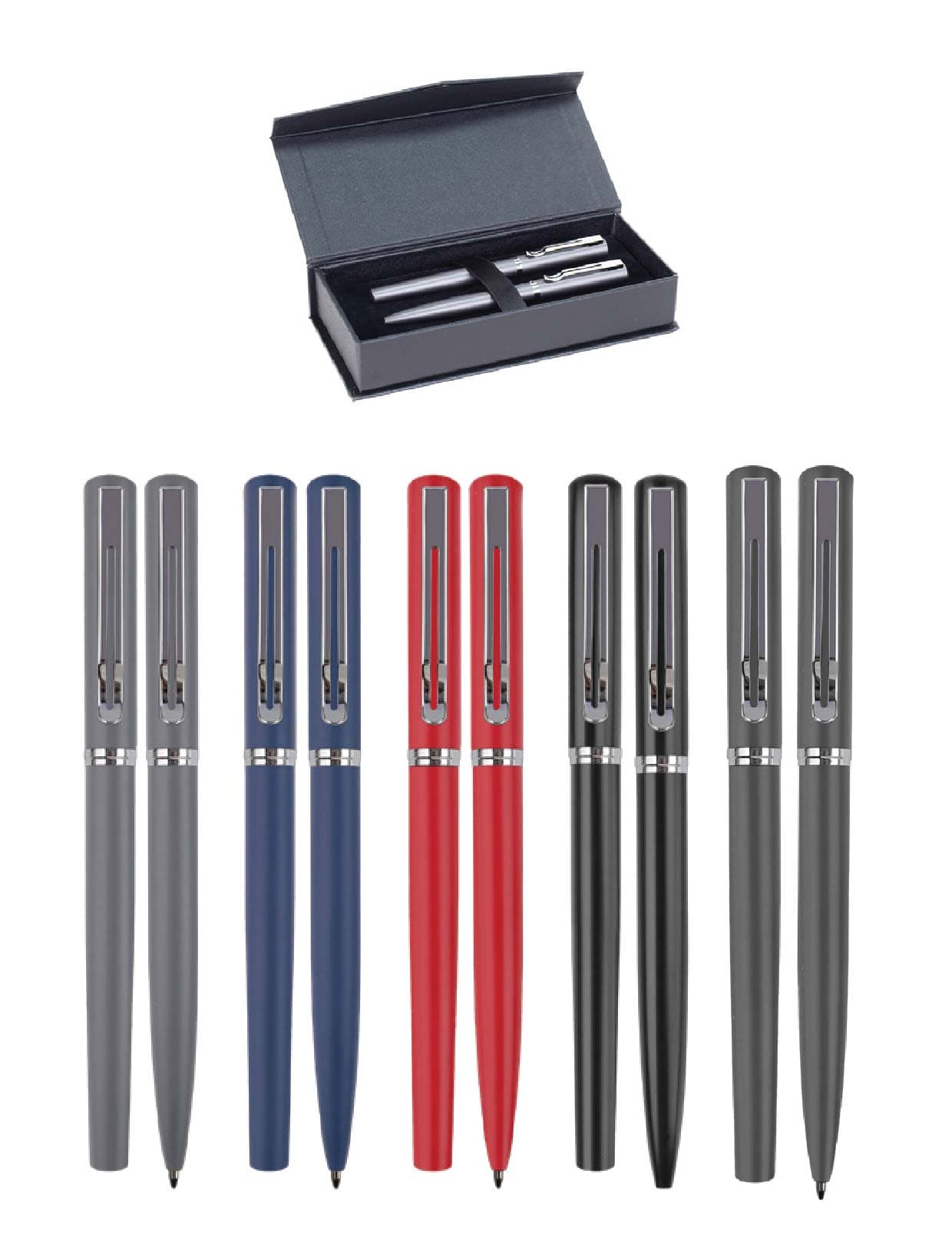 Promosyon Kalem Seti KS-160 | Modern Metal Roller & Tükenmez Kalem Seti