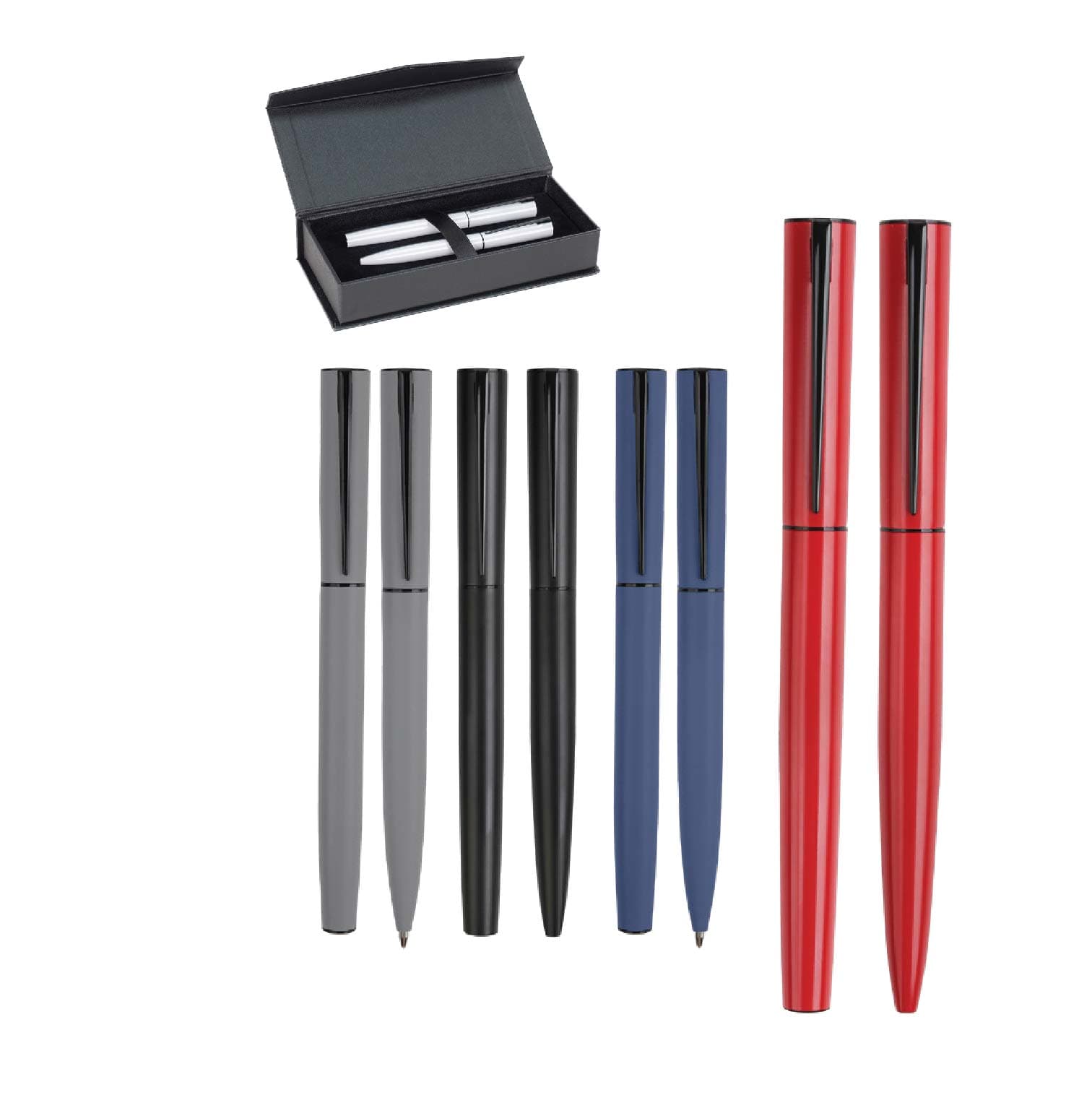 Promosyon Kalem Seti KS-190 | Parlak Gövdeli Roller & Tükenmez Kalem Seti