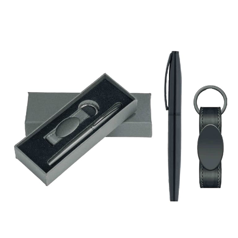 Promosyon Kalem Seti KS-220 | Mat Metal Kalem & Anahtarlık Hediye Seti