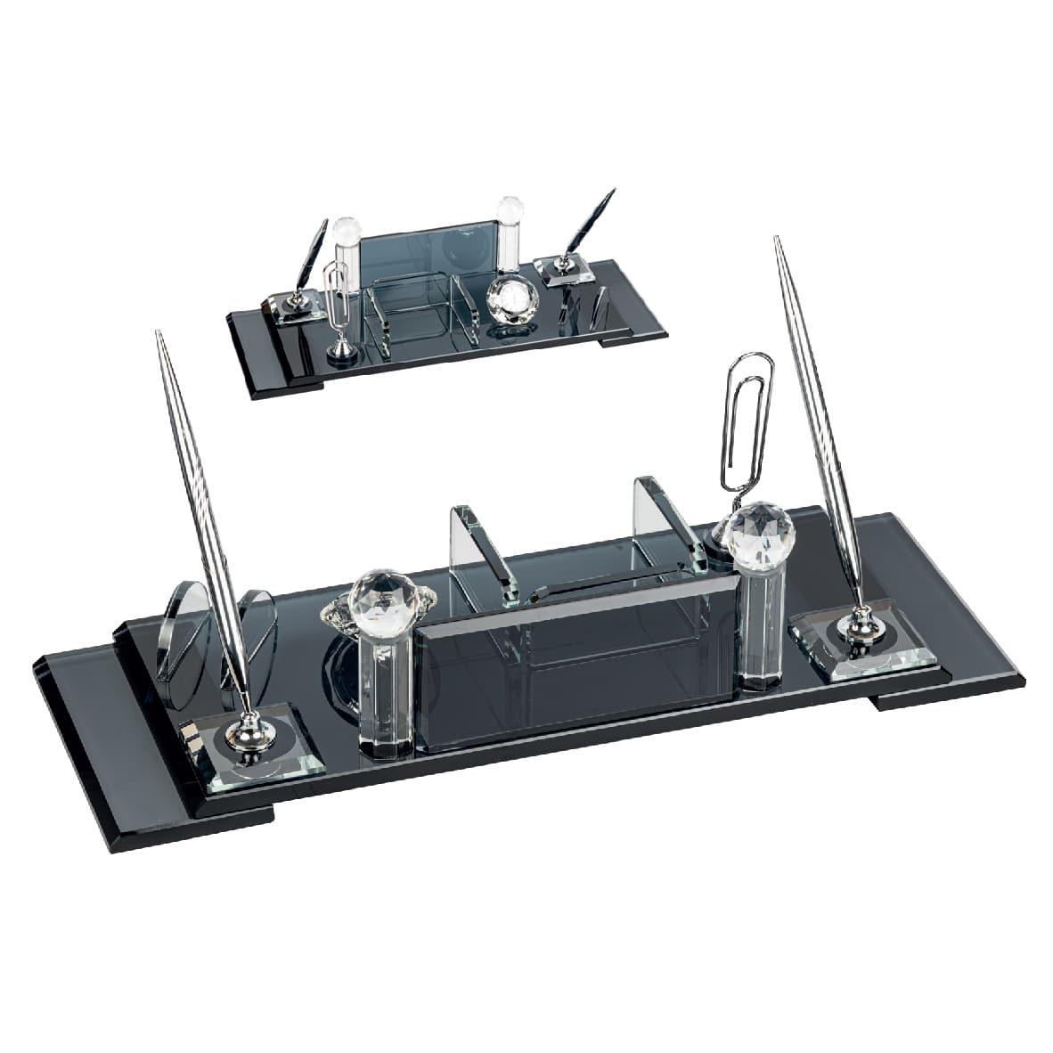 Promosyon Kristal Masa Seti KMS-130 | Logo Baskılı Kristal Masa Sümeni