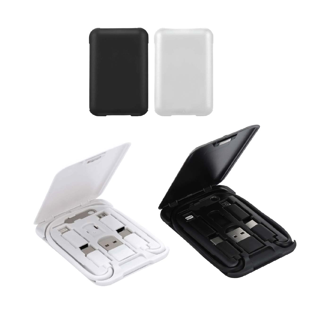 Promosyon Kutulu Şarj Kablo Seti KBL-370 | Katlanabilir Kasa, Çoklu Uç, Premium Teknolojik Set