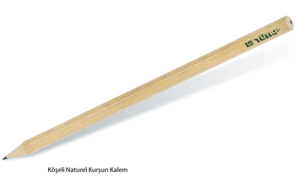 Promosyon Naturel Köşeli Kurşun Kalem KK-360 | Logo Baskılı Kurumsal Kalem