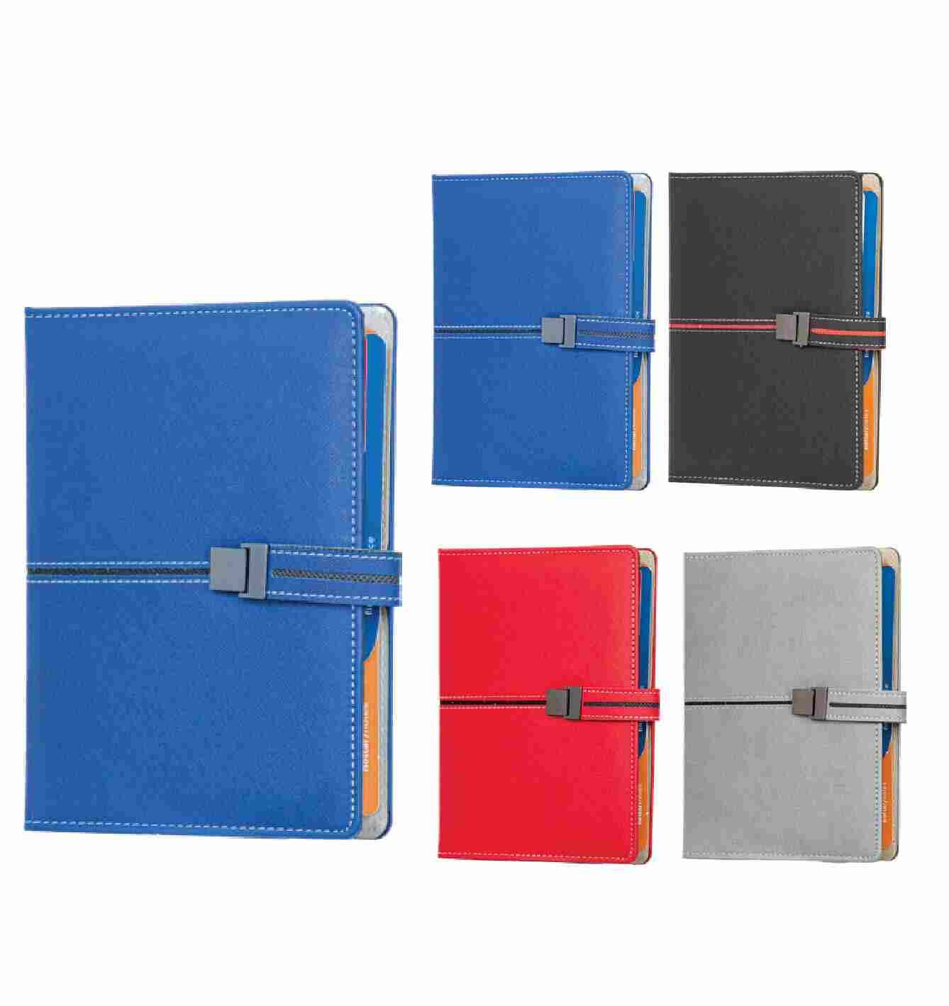 Promosyon Organizer ORG-210 | Metal Tokalı Termoderi Organizer (15x21 cm Ajanda)