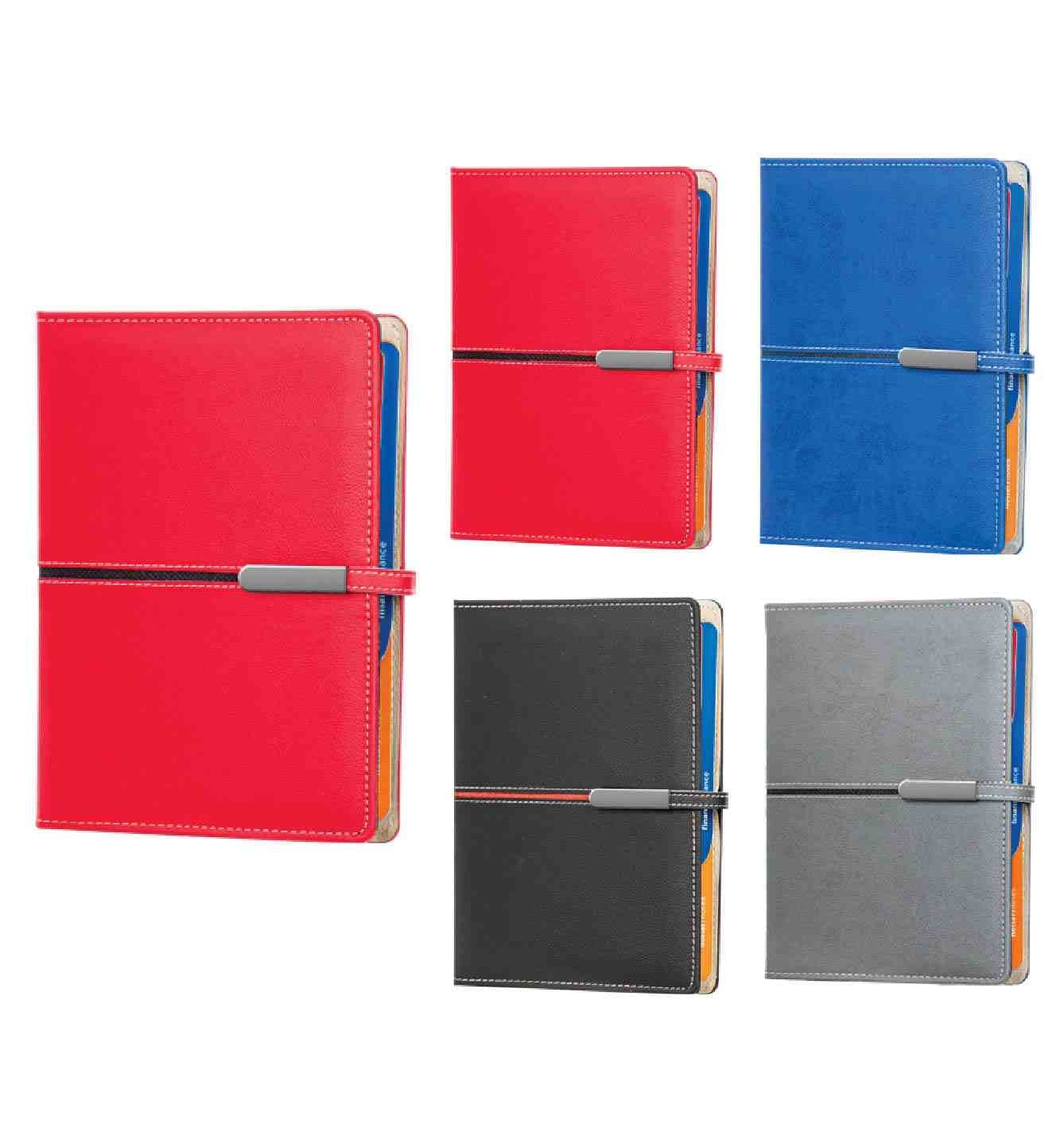 Promosyon Organizer ORG-220 | Metal Tokalı Termoderi Organizer (15x21 cm Ajanda)