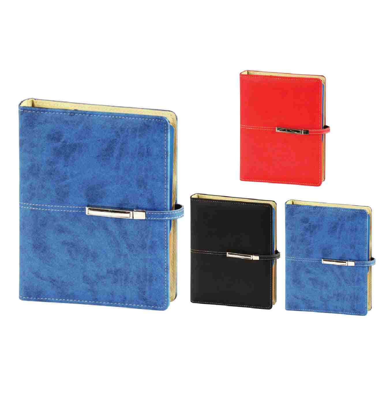 Promosyon Organizer ORG-250 | Metal Tokalı Termoderi Organizer (15x21 cm Ajanda)