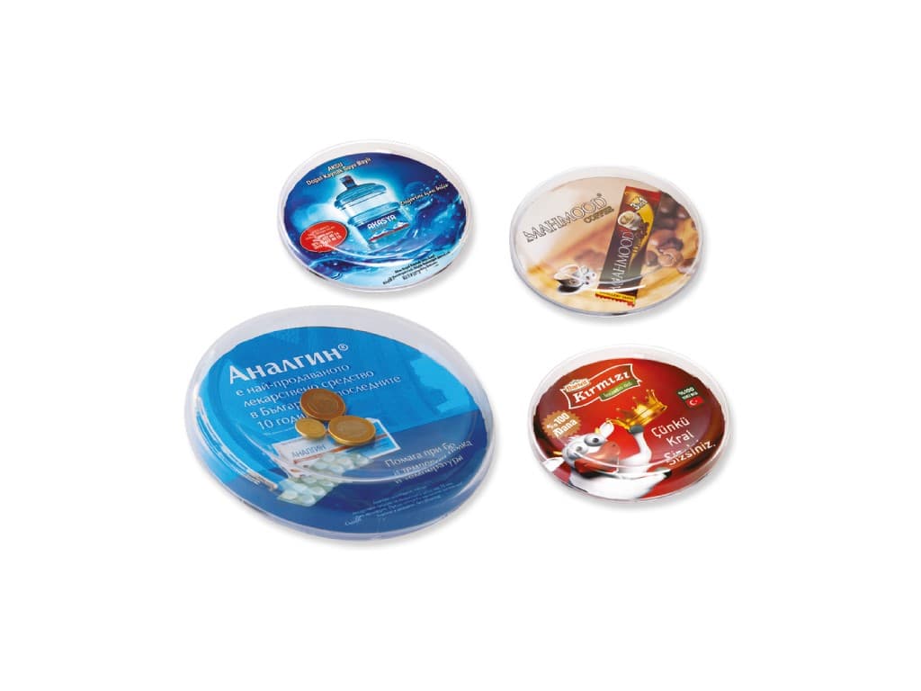 Promosyon Yuvarlak Para Tabağı PT-100 | Kasa Önü Reklam Ürünü (17.5 cm)