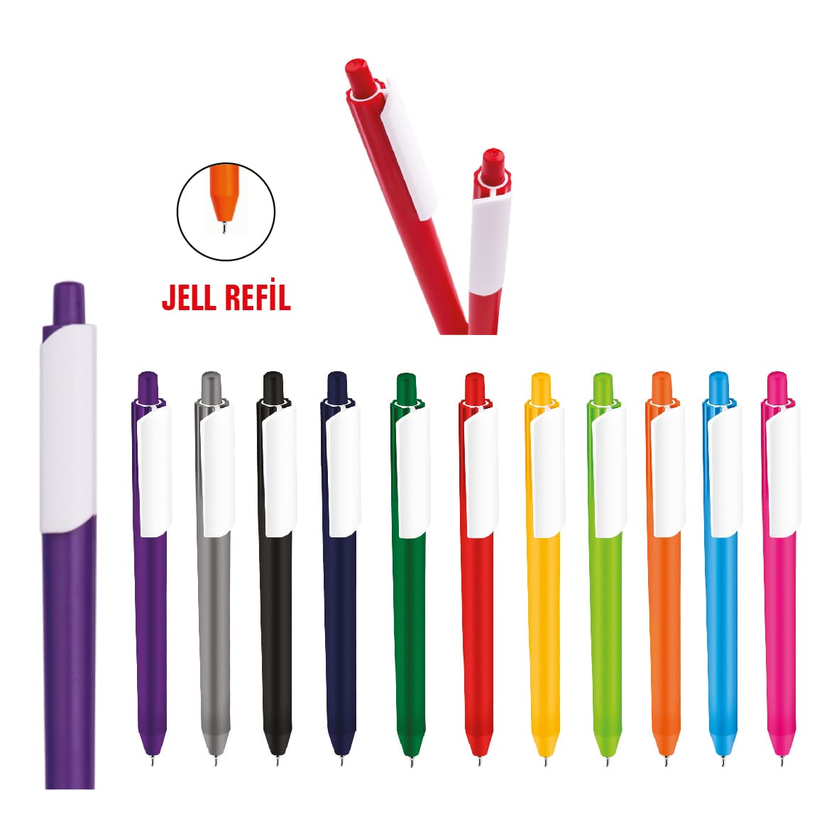 Promosyon Plastik Kalem (Jell Kalem) PLS-119 | Logo Baskılı Promosyon Kalem