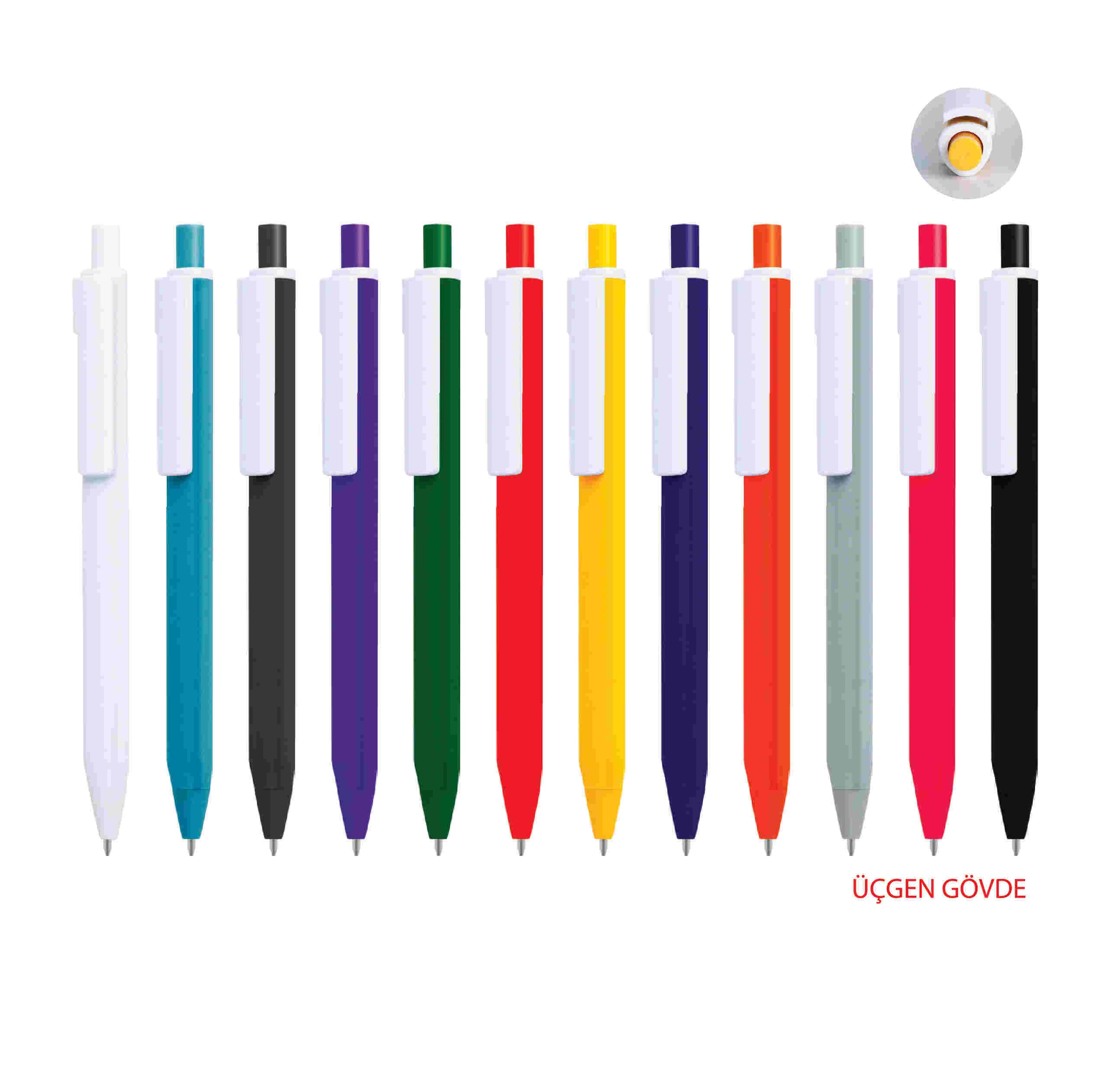 Promosyon Plastik Kalem (Üçgen Gövde) PLS-270 | Logo Baskılı Promosyon Kalem