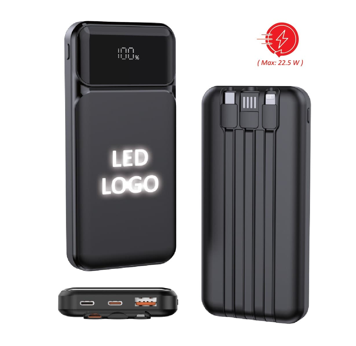 Promosyon Powerbank 10.000 mAh PB-240 | Logo Baskılı Hızlı Şarj Powerbank