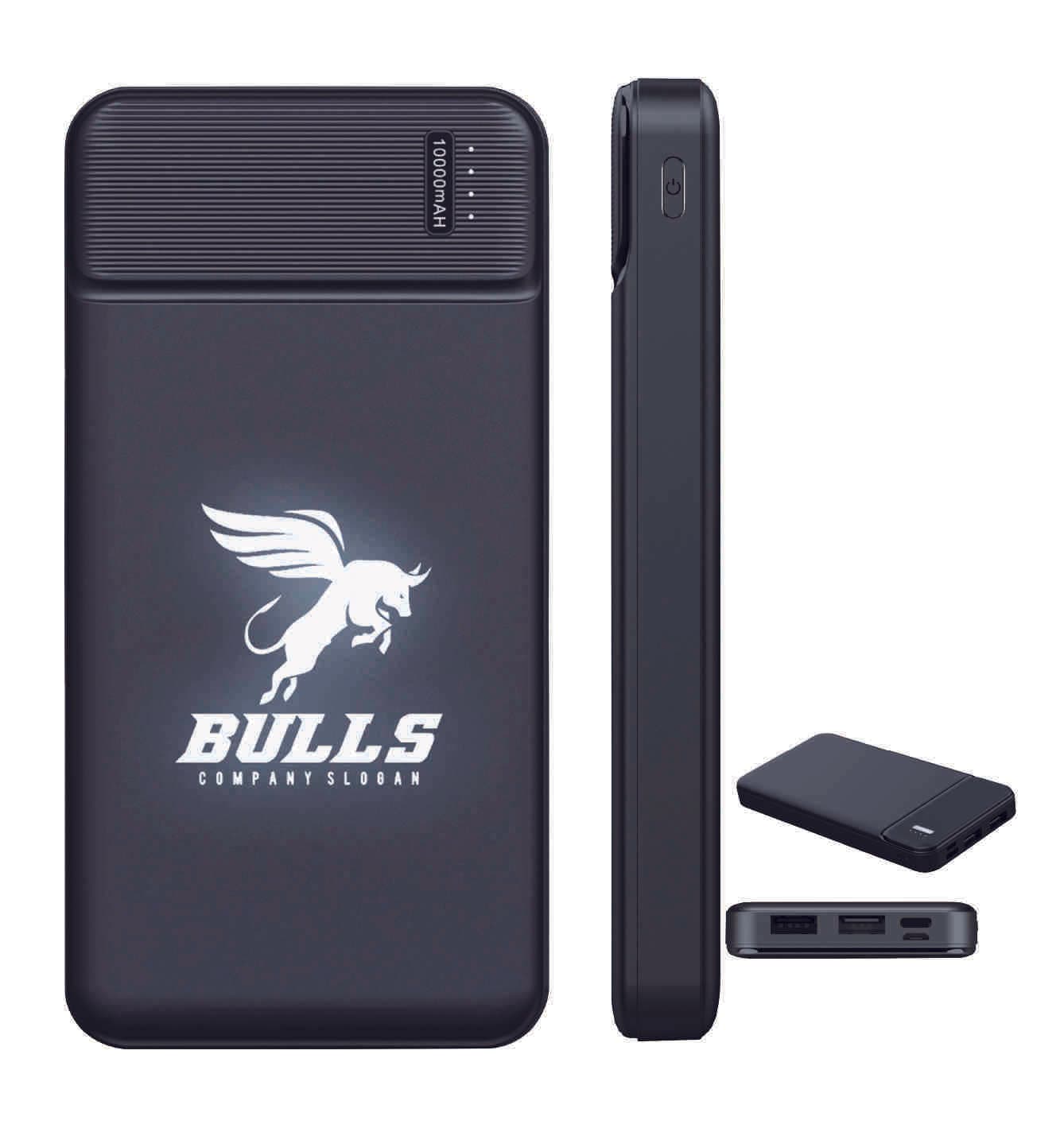 Promosyon Powerbank 10.000 mAh PB-330 | Işıklı Logo Özellikli Taşınabilir Şarj Cihazı