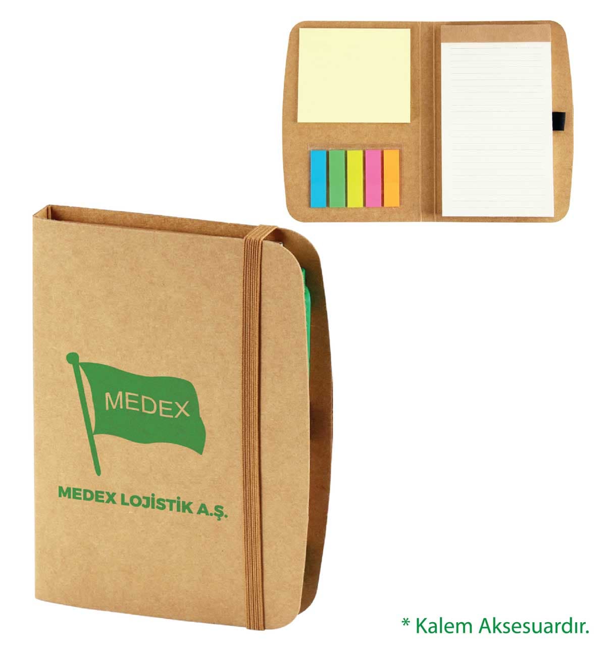 Promosyon Renkli Yapışkanlı Notluk GD-150 | Logo Baskılı Yapışkanlı Not Defteri