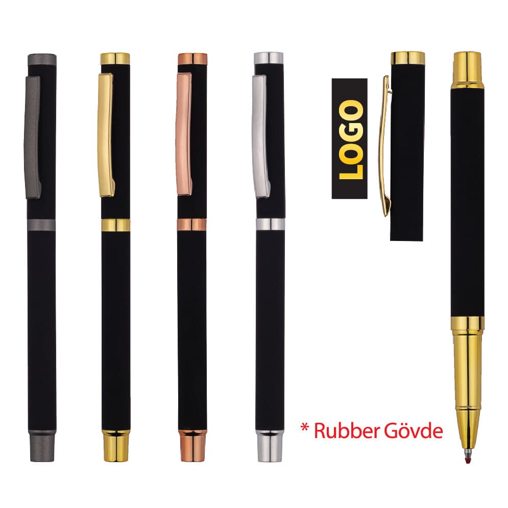 Promosyon Roller Kalem RK-190 | Rubber Gövdeli Lazer Baskılı Premium Kalem