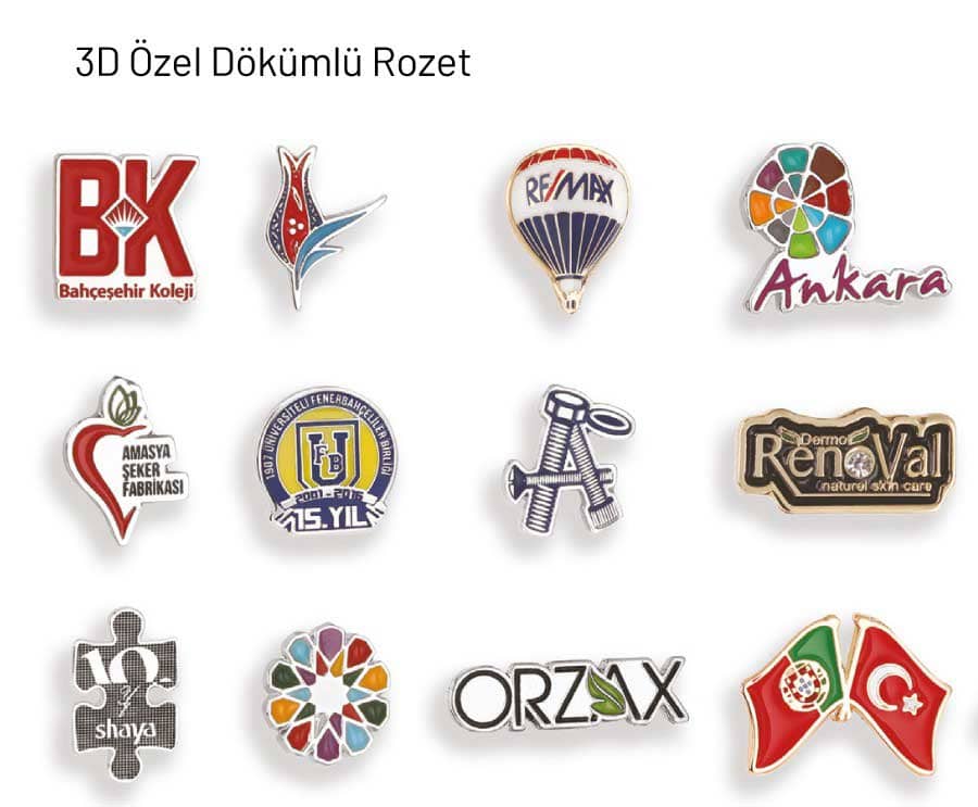 Promosyon Rozet RZ-520 | 3D Metal Döküm, Özel Tasarım Kurumsal Rozet