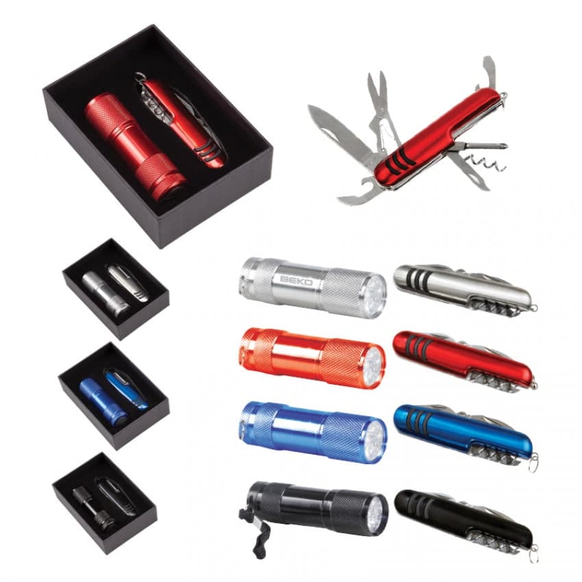 Promosyon Hediyelik Set FN-150 | Çakı ve LED El Feneri Seti
