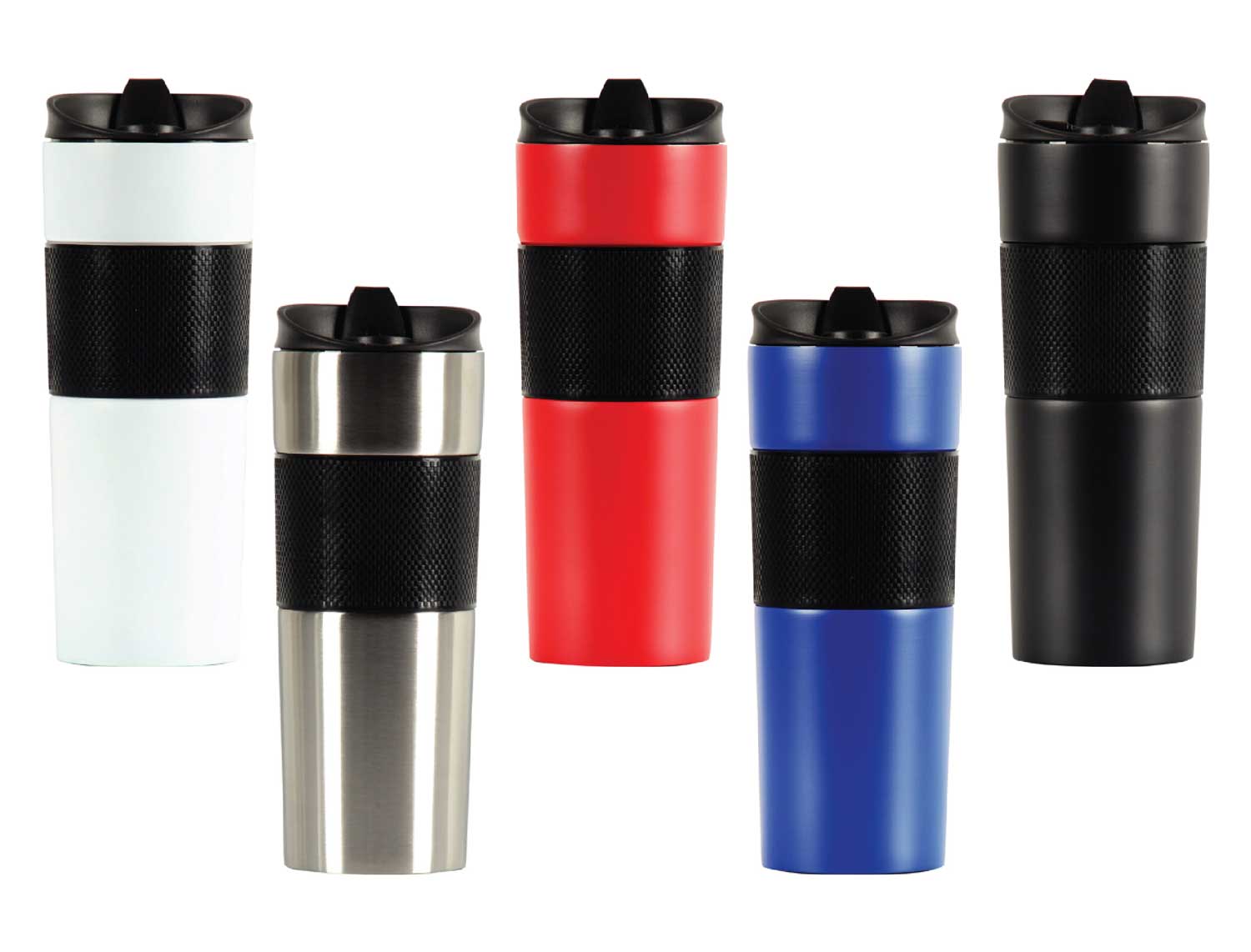 Promosyon Termos 500 ml TK-300 | Kaymaz Yüzeyli Travel Mug Araç Termosu