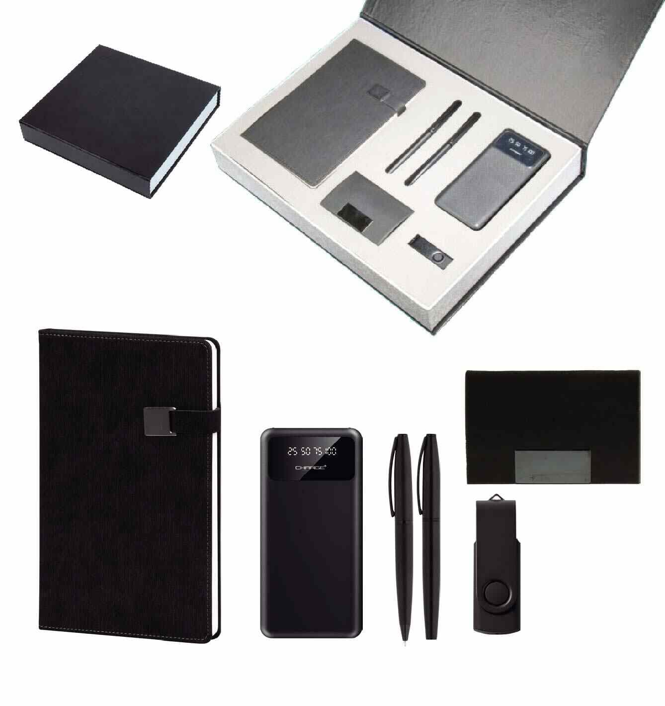 Promosyon VIP Set VIP-110 | Defter, Powerbank, USB ve Kalem Seti