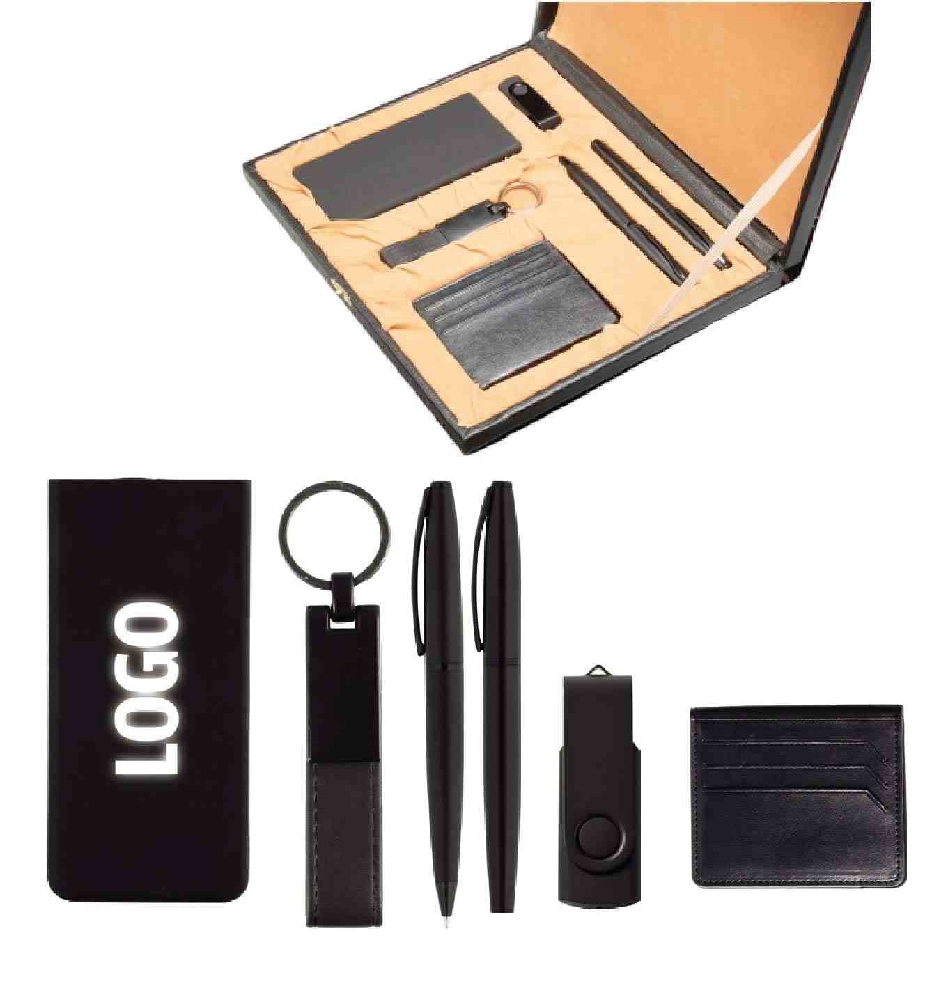 Promosyon VIP Set VIP-150 | Cüzdan, Powerbank, USB, Kalem ve Anahtarlıklı Kurumsal Hediye Seti