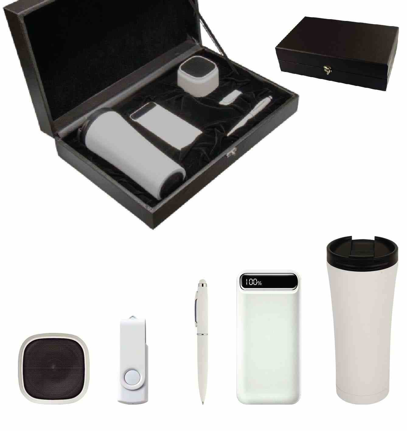 Promosyon VIP Set VIP-170 | Termos, Powerbank, Bluetooth Speaker, USB ve Kalemli Premium Hediye Seti