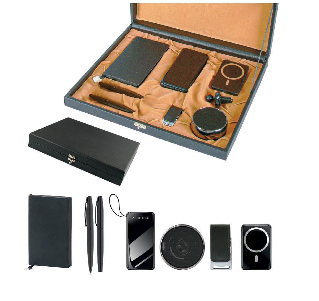 Promosyon VIP Set VIP-260 | Powerbank, Bluetooth Speaker, MagSafe Şarj ve Defterli Teknoloji Hediye Seti