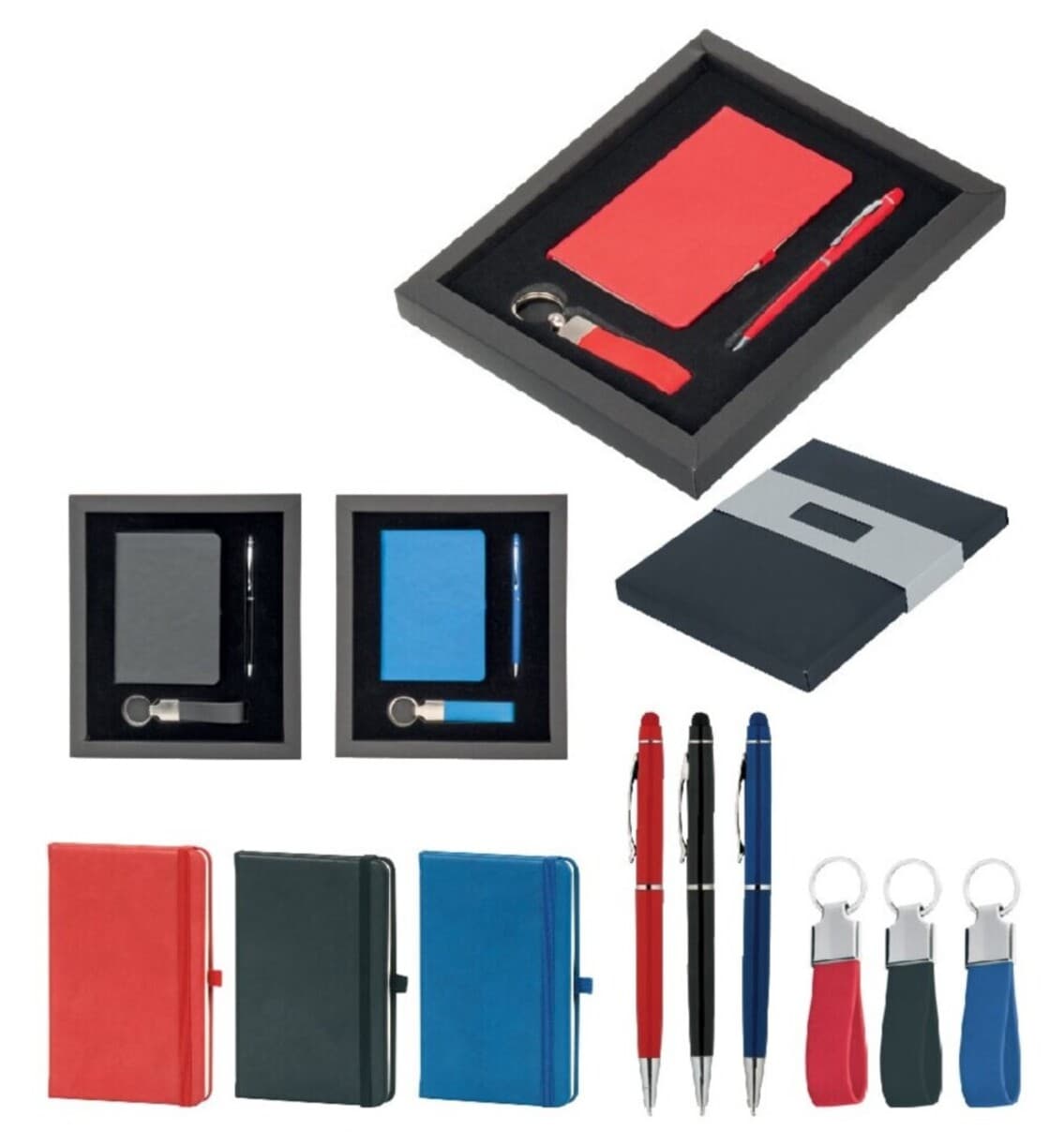 Promosyon VIP Set VIP-290 | Defter, Kalem ve Anahtarlıklı Özel Kutulu Kurumsal Hediye Seti