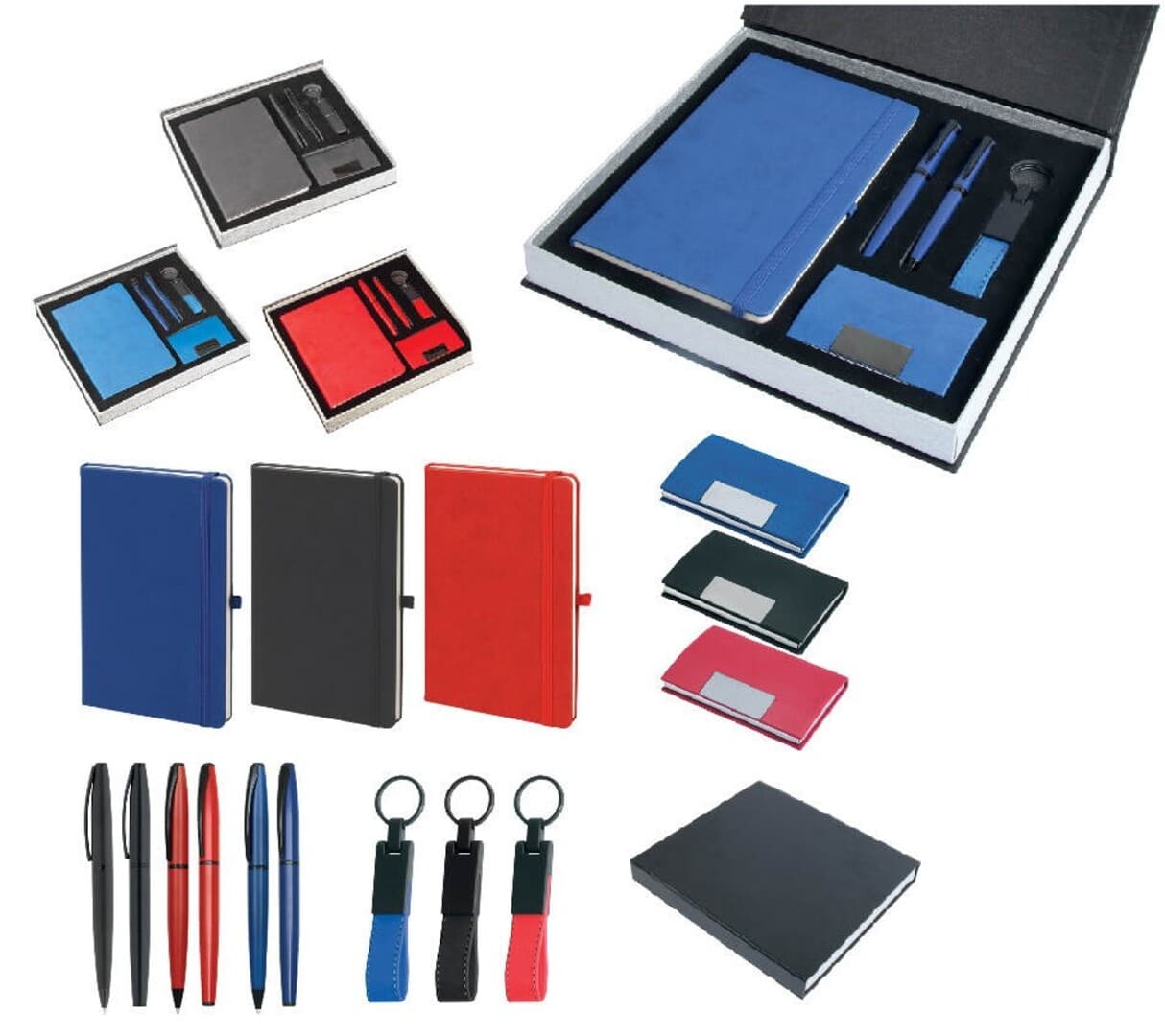 Promosyon VIP Set VIP-310 | Defter, Kalem, Anahtarlık ve Kartvizitlikli Lüks Kurumsal Hediye Seti