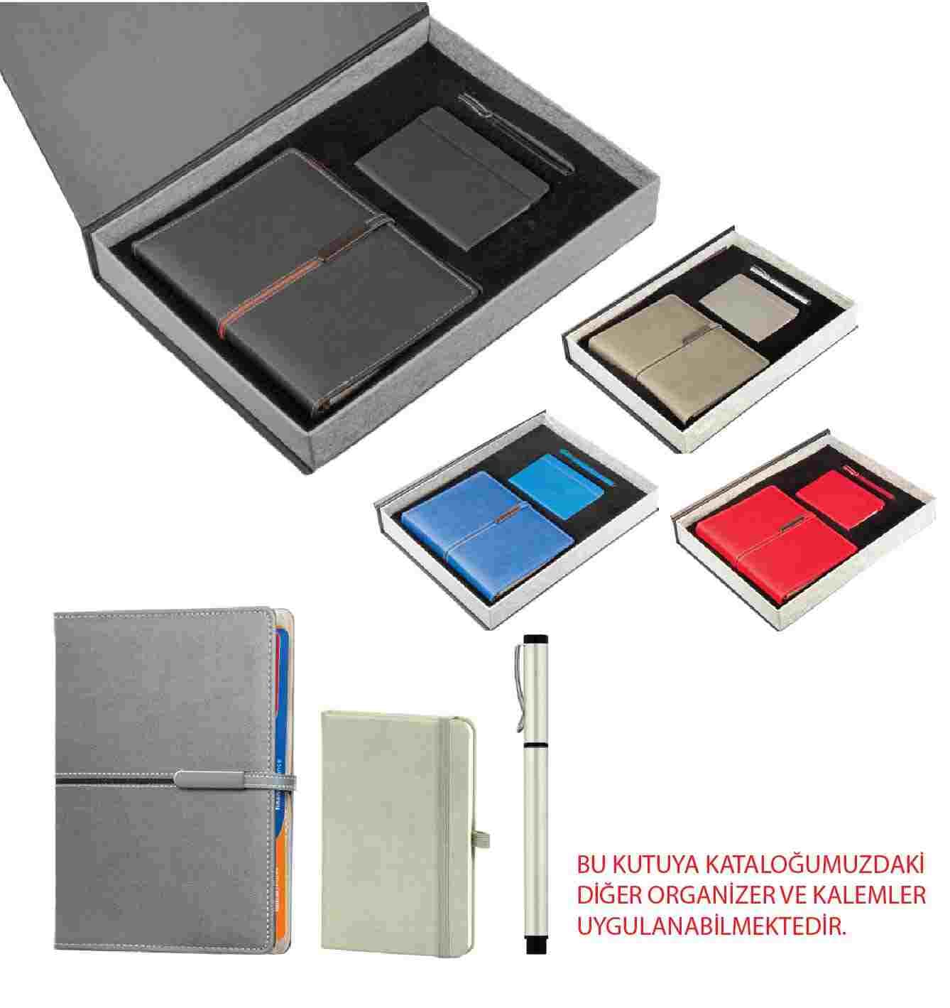 Promosyon VIP Set VIP-370 | Organizer, Defter ve Metal Kalemli Premium Kurumsal Hediye Seti