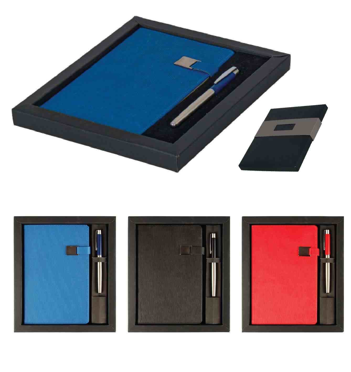 Promosyon VIP Set VIP-390 | 13x21 Defter ve Metal Kalemli Şık Kurumsal Hediye Seti