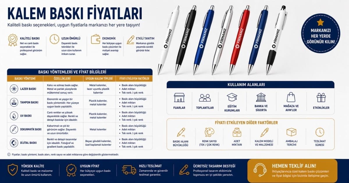 Kalem Baskı Fiyatları 2026