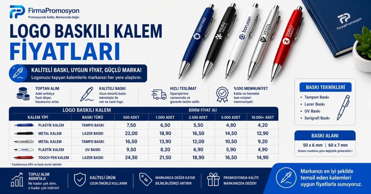 Logo Baskılı Kalem Fiyatları 2026