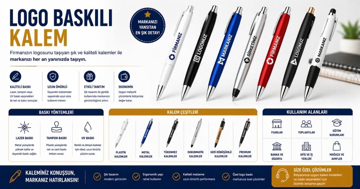 Logo Baskılı Kalem Nedir? 2026 Rehber