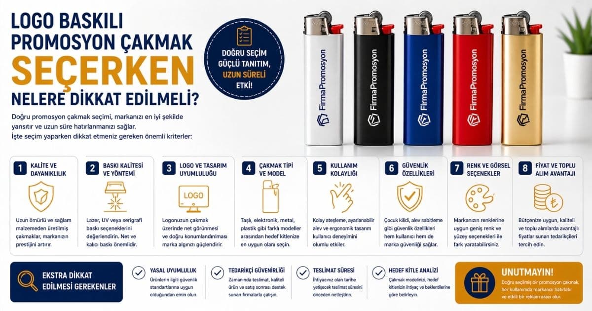 Logo Baskılı Promosyon Çakmak Seçerken Nelere Dikkat Edilmeli?