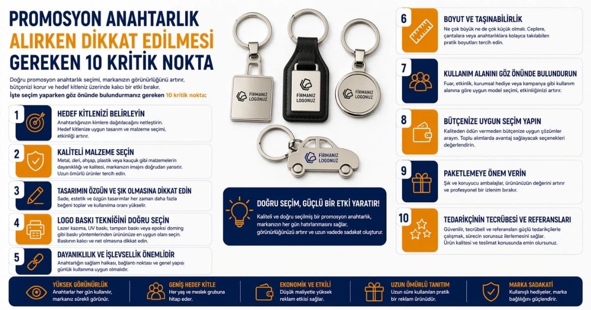 Promosyon Anahtarlık Alırken Dikkat Edilmesi Gereken 10 Kritik Nokta