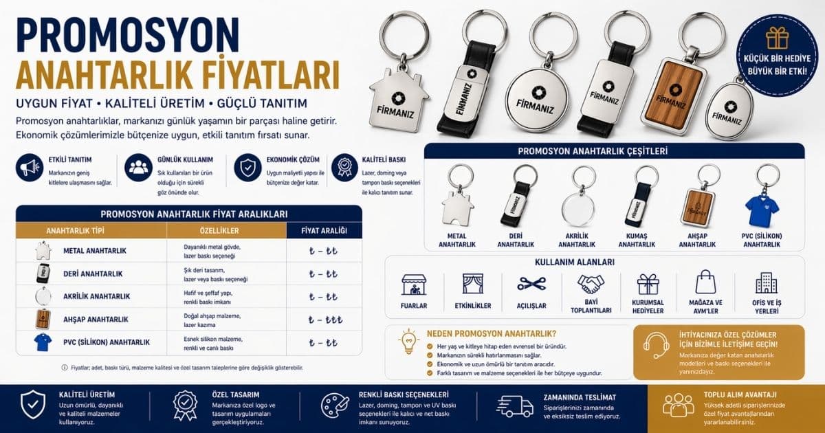 Promosyon Anahtarlık Fiyatları 2026
