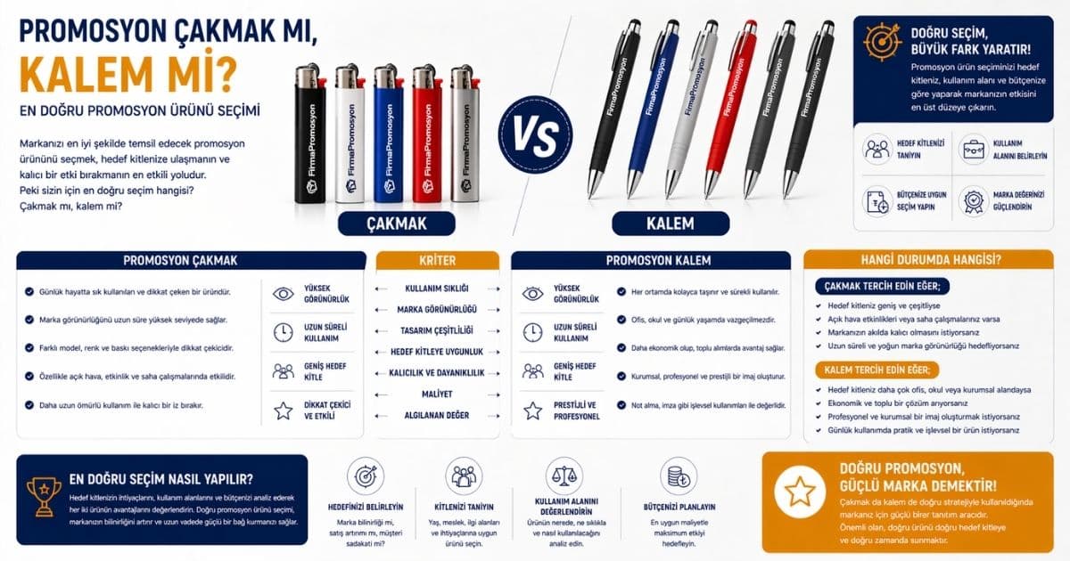 Promosyon Çakmak mı Kalem mi? En Doğru Promosyon Ürünü Seçimi