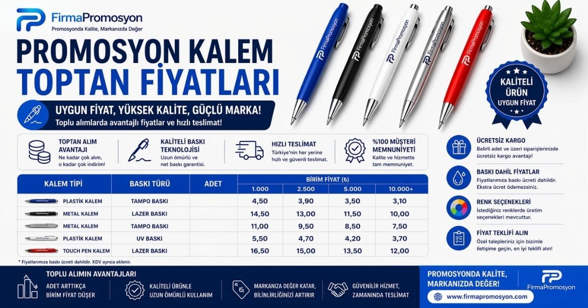 Promosyon Kalem Toptan Fiyatları 2026