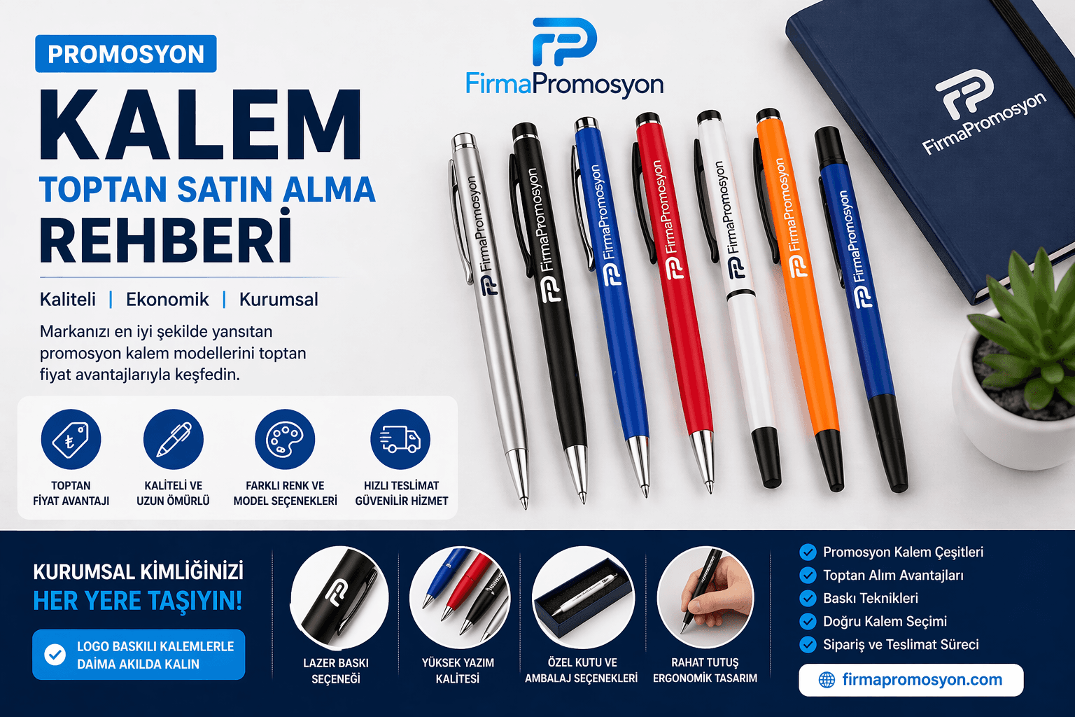 Promosyon Kalem Toptan Satın Alma Rehberi: Fiyatlar, Modeller ve Kurumsal Sipariş