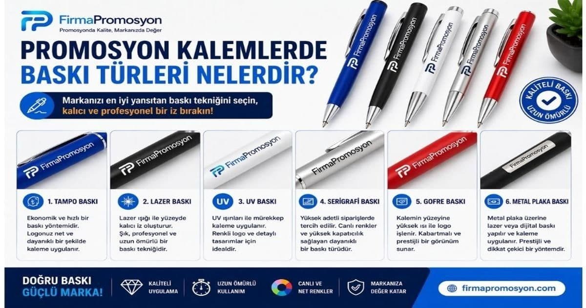 Promosyon Kalemlerde Baskı Türleri Nelerdir?