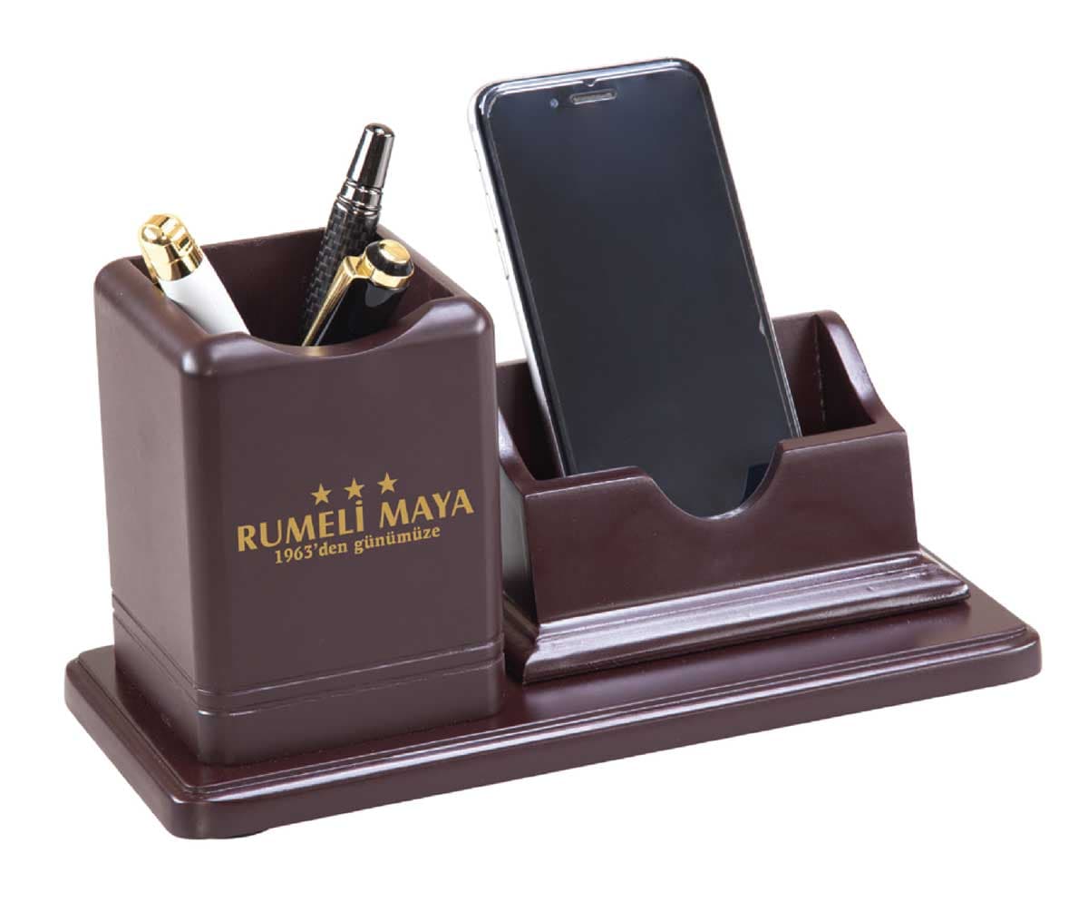 Promosyon Ahşap Masa Seti AH-100 | Logo Baskılı Masaüstü Ofis Seti