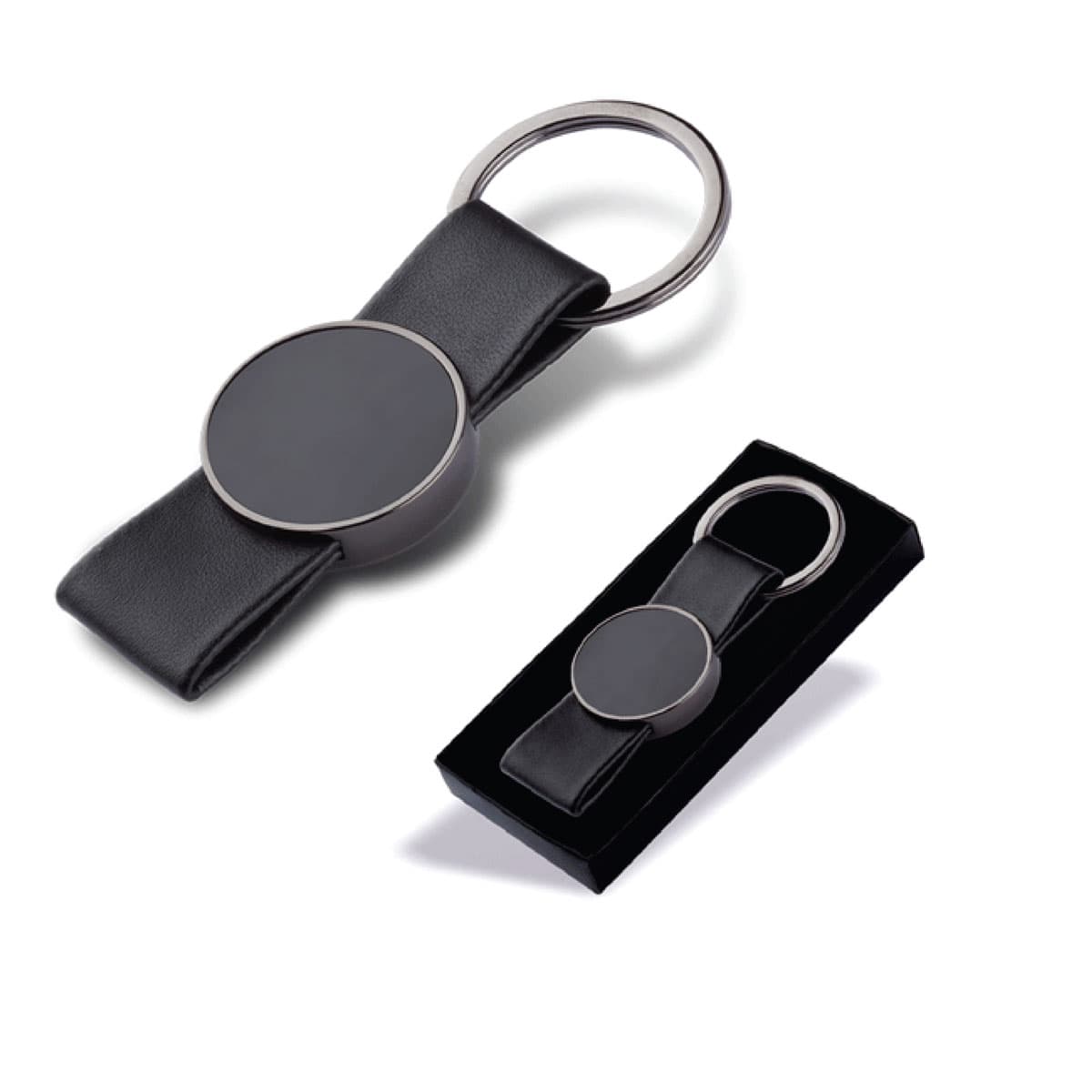 Promosyon Anahtarlık AN-116 | Logo Baskılı Metal Deri Anahtarlık