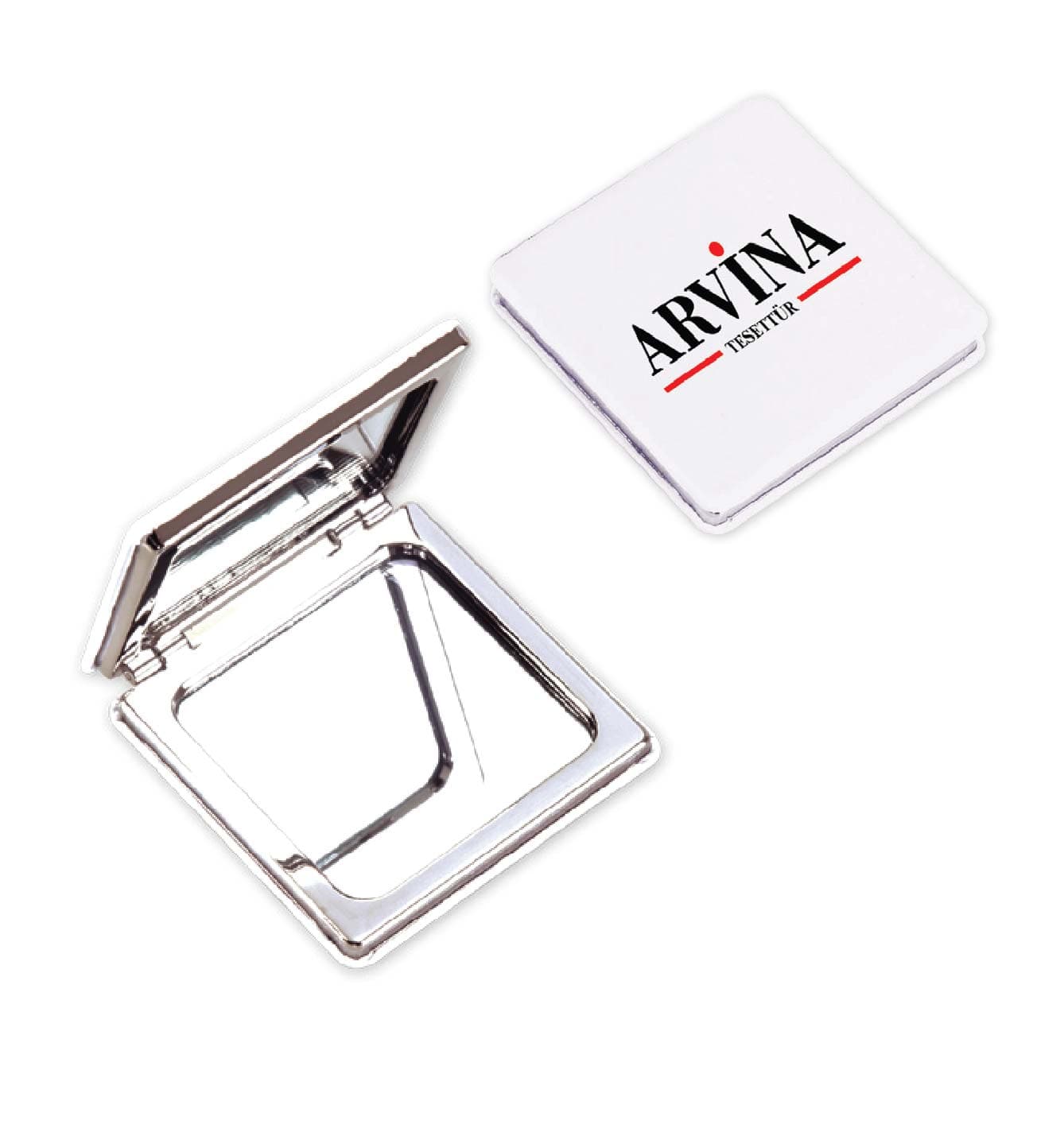 Promosyon Derili Ayna AY-120 | Kare Logolu Kurumsal Cep Aynası