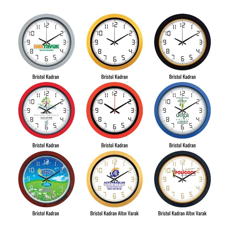 Promosyon Duvar Saati 40 cm DS-190 | Logo Baskılı Ekonomik Duvar Saati
