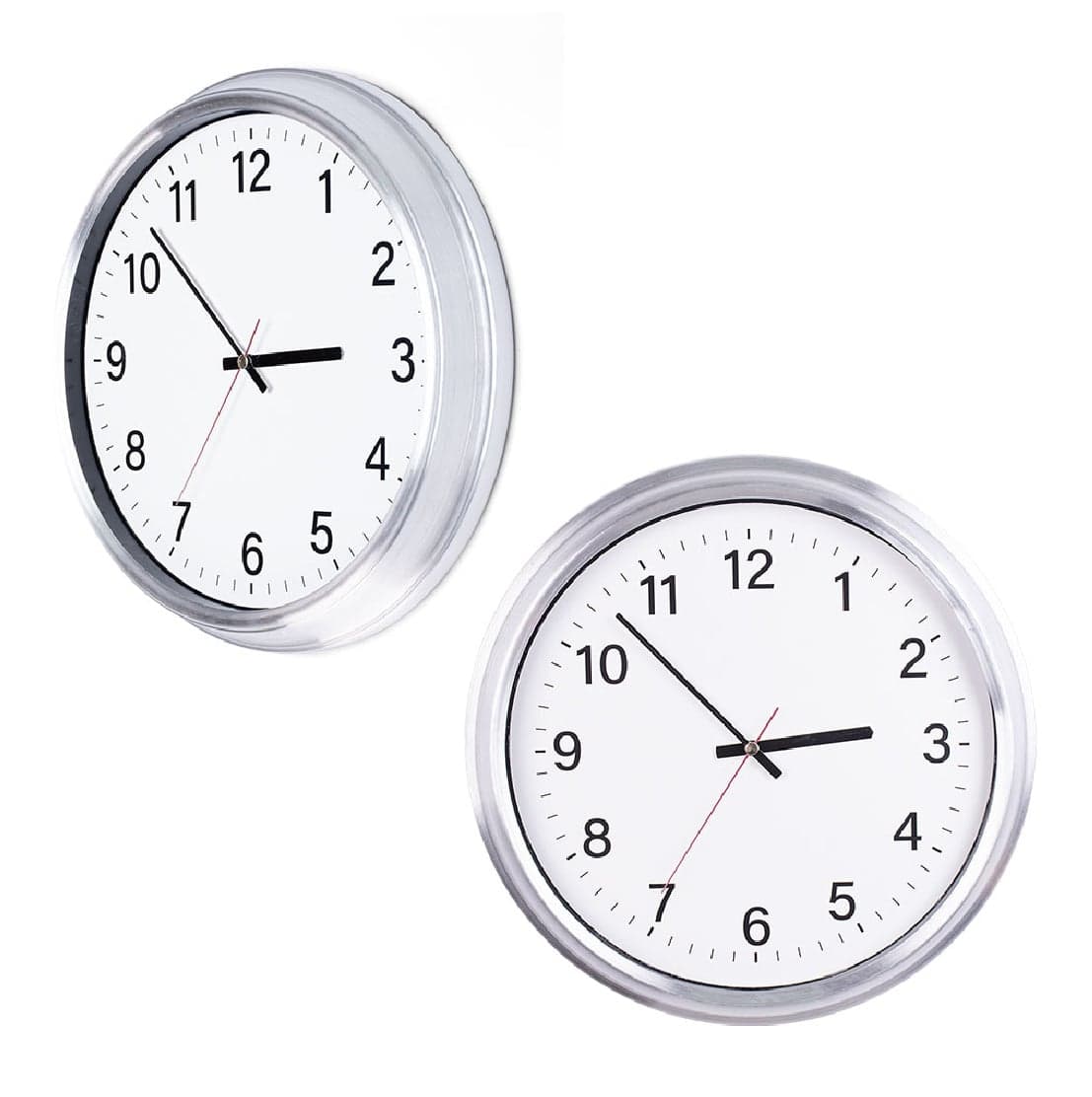 Promosyon Duvar Saati 37 cm Alüminyum Kasa DS-115 | Logo Baskılı Duvar Saati